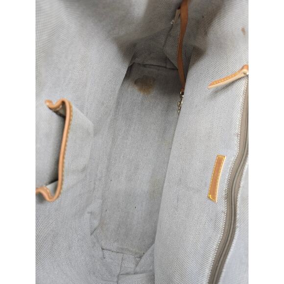 Dooney & Bourke DB Signature Canvas Tote Bag Tan Leather Trim - Picture 9 of 11